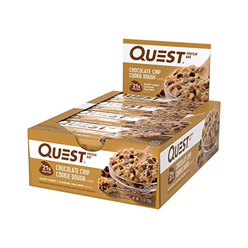 Quest Nutrition Bar 12x60g Chocolate Chip Cookie Dough - Sports Nutrition at MySupplementShop by Quest Nutrition