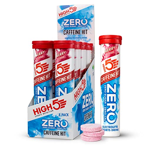 HIGH5 ZERO Caffeine Hit Electrolyte Hydration Tablets Added Vitamin C (Berry 8x20 Tablets) - Sports Nutrition at MySupplementShop by HIGH5