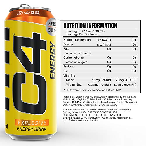 Cellucor C4 Explosive Energy Drink 12 x 500ml - Drinks and Shakes at MySupplementShop by Cellucor C4