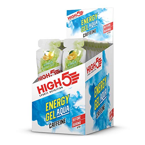 High 5 Energy Gel Aqua Citrus Caffeine 20 x 66g - Sports Nutrition at MySupplementShop by High 5