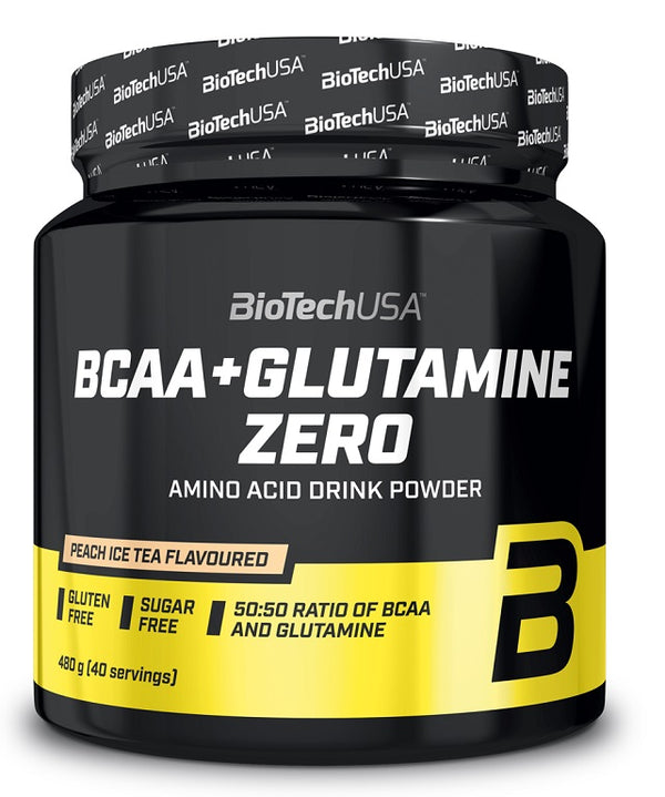 BioTechUSA BCAA + Glutamine Zero, Orange - 480 grams - Amino Acids and BCAAs at MySupplementShop by BioTechUSA