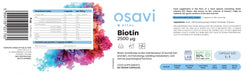 Osavi Biotin, 2500mcg - 60 vegan caps - Health and Wellbeing at MySupplementShop by Osavi