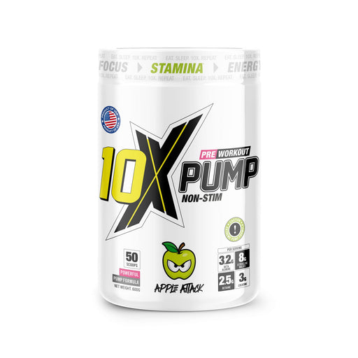 10X Athletic PUMP 600g - Apple Attack - Health & Personal Care at MySupplementShop by 10X Athletic