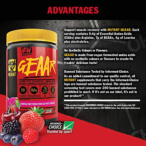 MUTANT GEAAR EAA Powder - Rocket 30 Servings - Amino Acids and BCAAs at MySupplementShop by Mutant