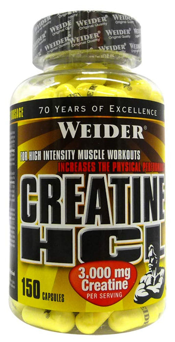 Weider Creatine HCl, 3000mg 150 Capsules - Creatine Capsules at MySupplementShop by Weider