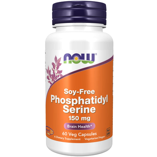 NOW Foods Phosphatidyl Serine, 150mg Soy Free - 60 vcaps - Health and Wellbeing at MySupplementShop by NOW Foods