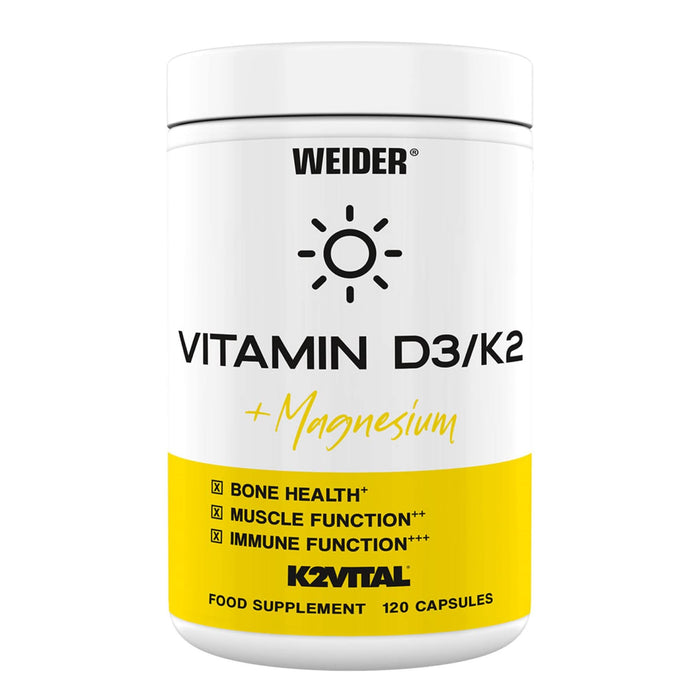 Weider Vitamin D3/K2 + Magnesium - 120 caps - Vitamins & Minerals at MySupplementShop by Weider