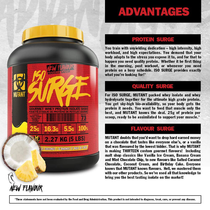 Mutant Iso Surge 2.27kg Banana Cream - Protein at MySupplementShop by Mutant