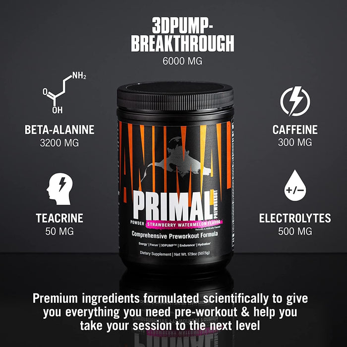 Animal Primal Preworkout Powder, Strawberry Watermelon - 507g - Pre Workout at MySupplementShop by Universal Nutrition