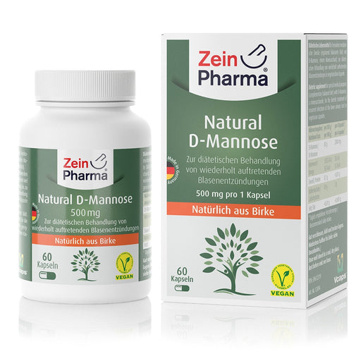 Zein Pharma Natural D-Mannose, 500mg - 60 caps - Vinegar Capsules at MySupplementShop by Zein Pharma