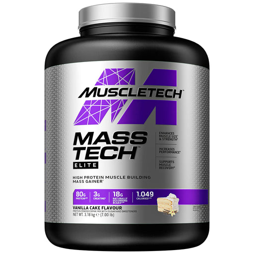 MuscleTech Mass-Tech Elite, Vanilla Cake - 3180 grams - Weight Gainers & Carbs at MySupplementShop by Muscletech