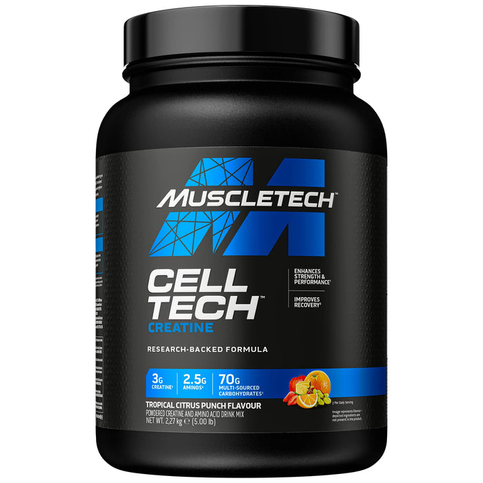 MuscleTech CellTech Creatine Tropical Citrus Punch (New Formula) 2270g - Creatine Powder at MySupplementShop by MuscleTech