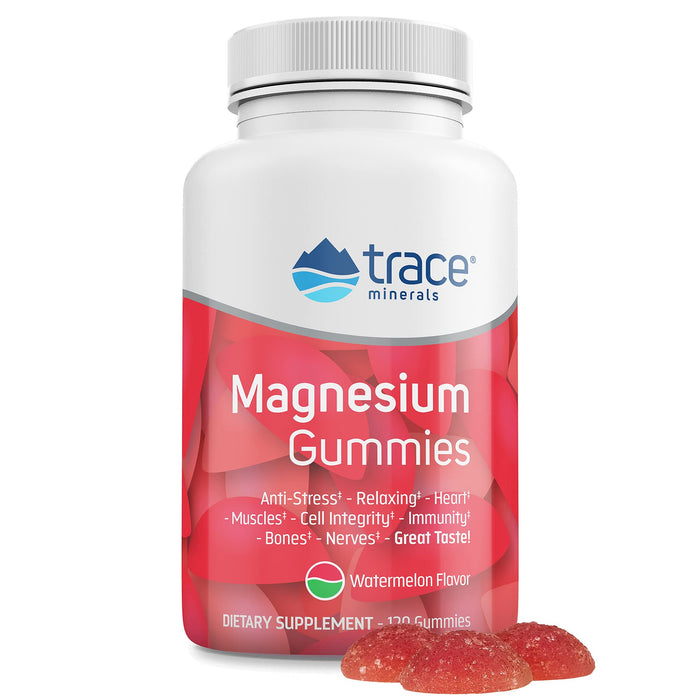 Trace Minerals Magnesium Gummies, Watermelon - 120 gummies - Vitamins & Minerals at MySupplementShop by Trace Minerals