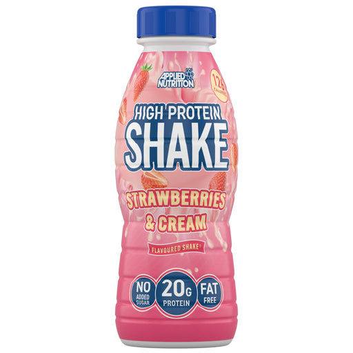 Applied Nutrition RTD High Protein Shake 8x330ml Strawberries and Cream - Supplements at MySupplementShop by Applied Nutrition