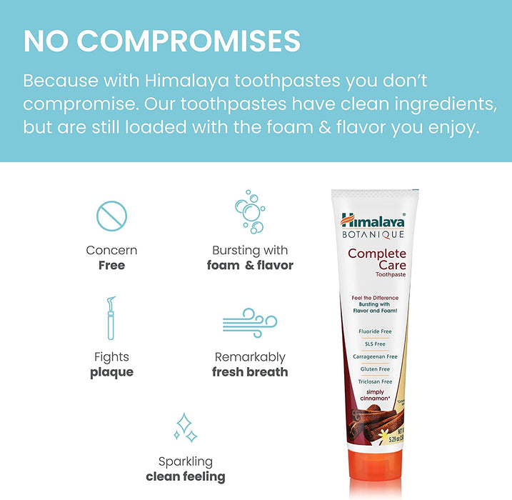 Himalaya Herbals Botanique Complete Care Toothpaste Simply Cinnamon 150g - Health and Wellbeing at MySupplementShop by Himalaya