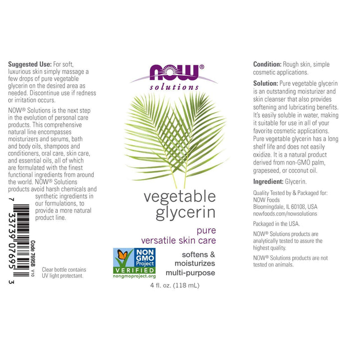 NOW Foods Vegetable Glycerine - 118 ml. - Health and Wellbeing at MySupplementShop by NOW Foods