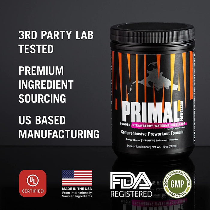 Animal Primal Preworkout Powder, Strawberry Watermelon - 507g - Pre Workout at MySupplementShop by Universal Nutrition