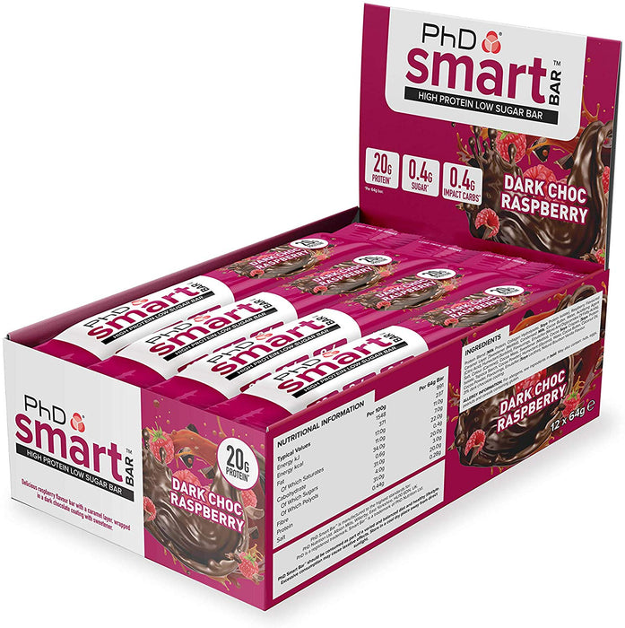 PhD Nutrition Smart Bar 12 x 64g - Protein Bars at MySupplementShop by PhD