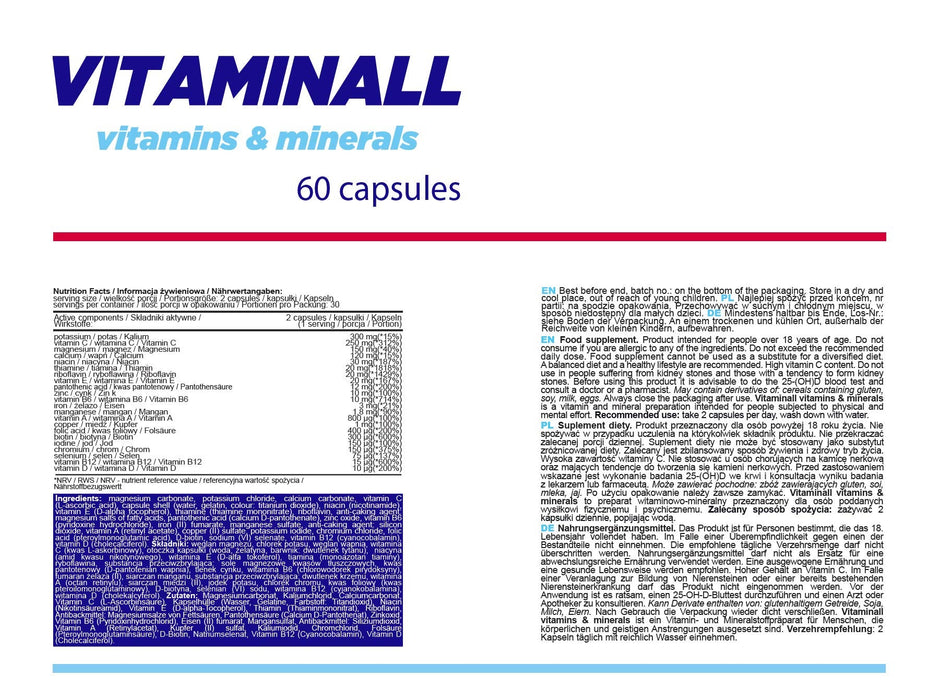 Allnutrition Vitaminall XtraCaps - 120 caps - Vitamins & Minerals at MySupplementShop by Allnutrition