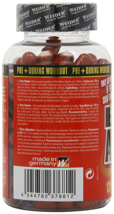 Weider Beta-Alanine - 120 caps - Amino Acids and BCAAs at MySupplementShop by Weider