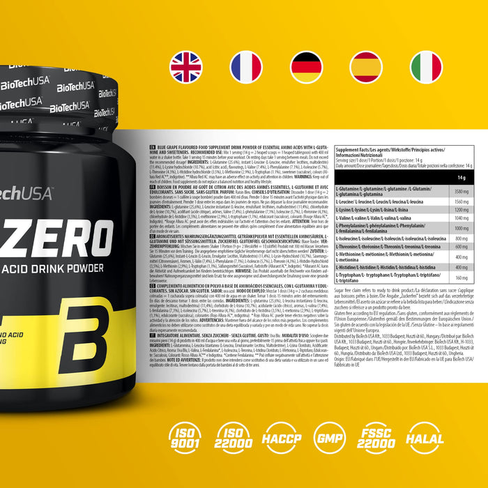 BioTechUSA EAA Zero, Unflavoured - 350 grams - Amino Acids and BCAAs at MySupplementShop by BioTechUSA