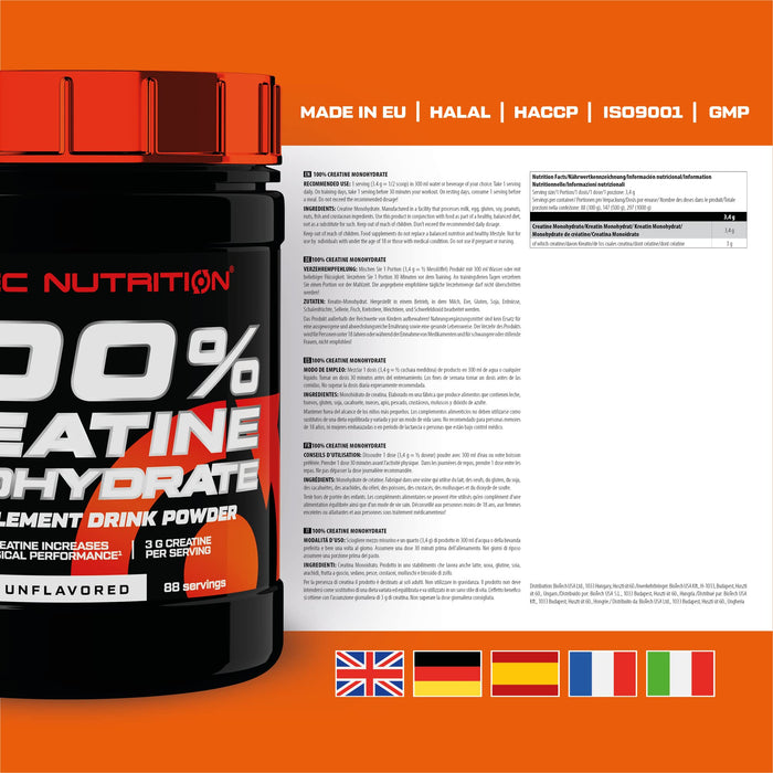 SciTec 100% Creatine Monohydrate 500g - Creatine Powder at MySupplementShop by SciTec