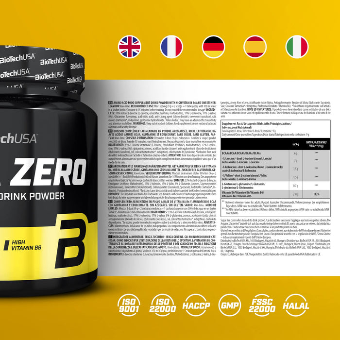 BioTechUSA BCAA Zero, Kiwi Lime - 360 grams - Amino Acids and BCAAs at MySupplementShop by BioTechUSA