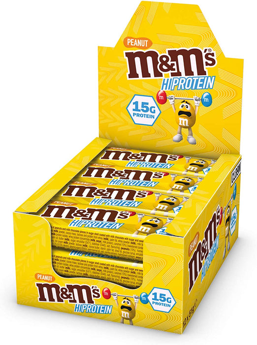 M&M's Hi-Protein Bar 12 x 51g - Peanut - Protein Bars at MySupplementShop by Mars