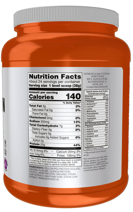 NOW Foods Plant Protein Complex, Creamy Vanilla - 907g - Protein at MySupplementShop by NOW Foods