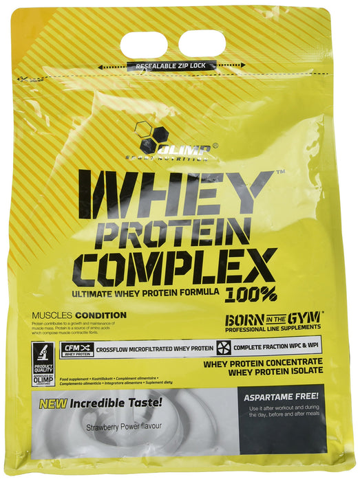 Olimp Nutrition Whey Protein Complex 100%, Strawberry (EAN 5901330044496) - 2270 grams - Protein at MySupplementShop by Olimp Nutrition