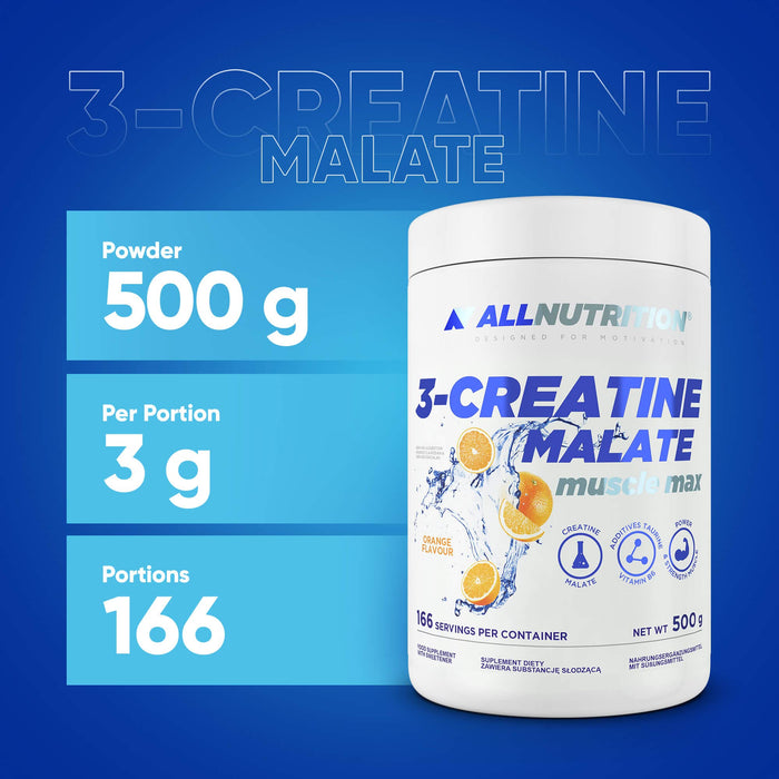 Allnutrition 3-Creatine Malate, Orange 500g - Creatine Powder at MySupplementShop by Allnutrition