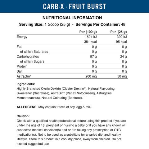 Applied Nutrition Carb X Fruit Burst  1200g - Weight Gainers & Carbs at MySupplementShop by Applied Nutrition