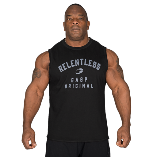 GASP Vintage Tank - Black/Grey - Small - Vintage Tank at MySupplementShop by Gasp