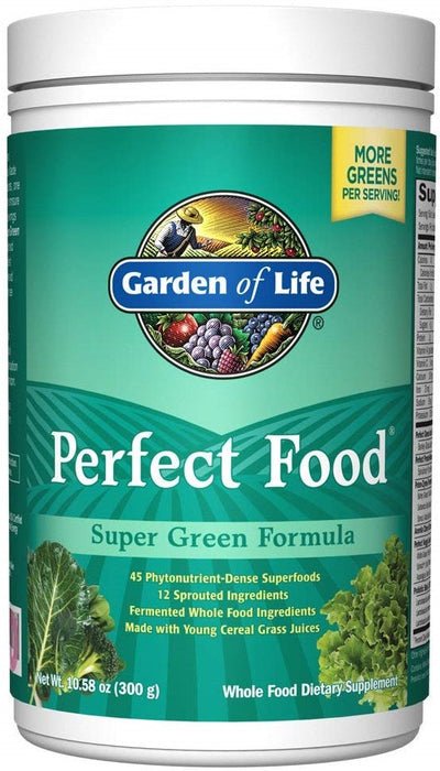 Garden of Life Perfect Food Super Green Formula, Powder - 300g - Health Foods at MySupplementShop by Garden of Life