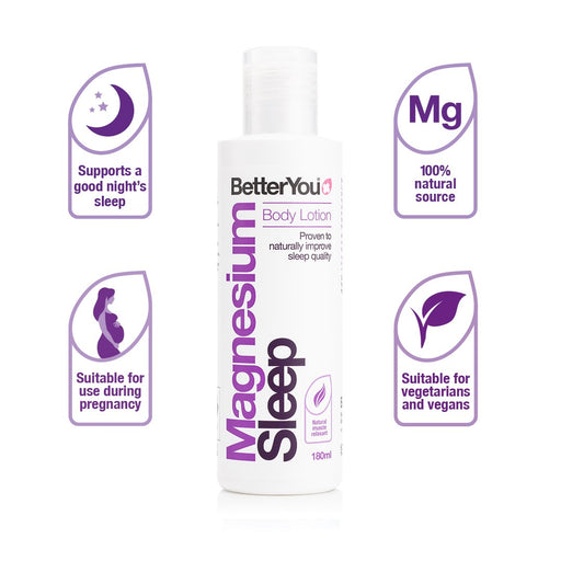 BetterYou Magnesium Sleep Mineral Lotion 180ml - Vitamins & Minerals at MySupplementShop by BetterYou