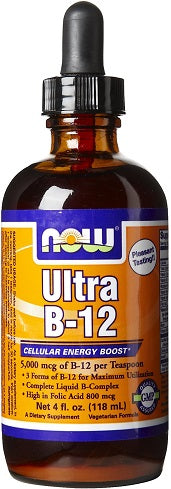 NOW Foods Vitamin B-12 Ultra, Liquid - 118 ml. - Vitamins & Minerals at MySupplementShop by NOW Foods