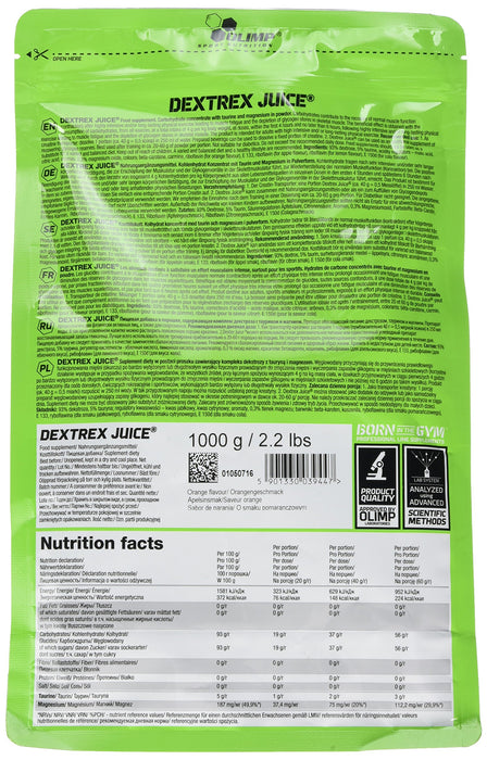 Olimp Nutrition Dextrex Juice, Orange - 1000 grams - Weight Gainers & Carbs at MySupplementShop by Olimp Nutrition