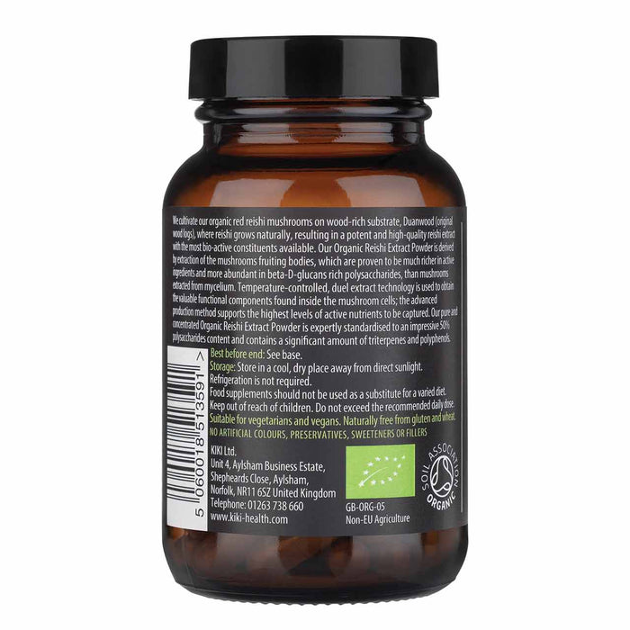 Kiki Health Organic Reishi Extract Mushroom 60 Vegicaps - Health and Wellbeing at MySupplementShop by KIKI Health