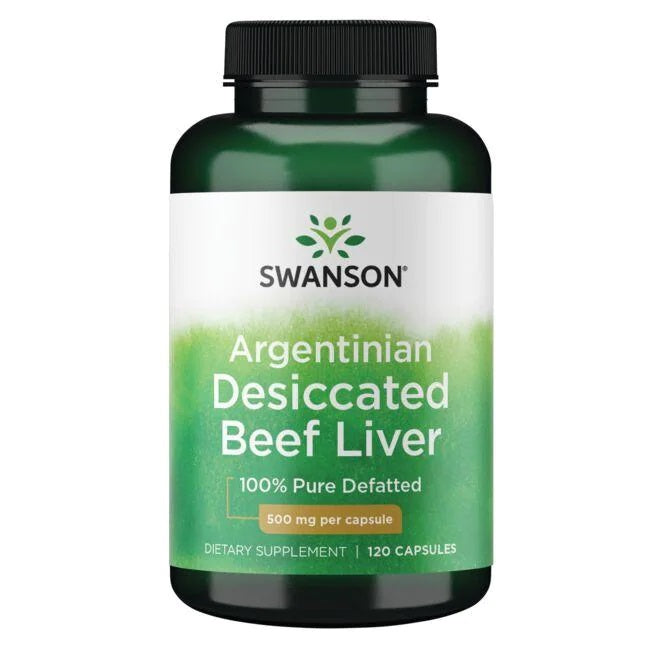 Swanson Argentinian Desiccated Beef Liver, 500mg - 120 caps - Special Formula at MySupplementShop by Swanson