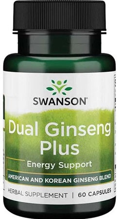 Swanson Dual Ginseng Plus - 60 caps - Sports Supplements at MySupplementShop by Swanson