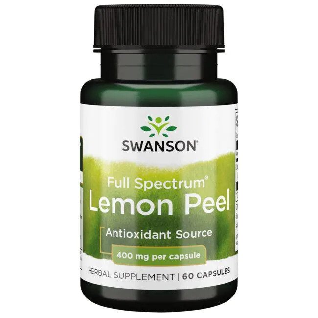 Swanson Full Spectrum Lemon Peel, 400mg - 60 caps - Health and Wellbeing at MySupplementShop by Swanson