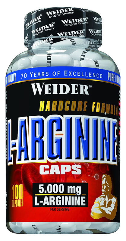 Weider L-Arginine Caps - 100 caps - Nitric Oxide Boosters at MySupplementShop by Weider