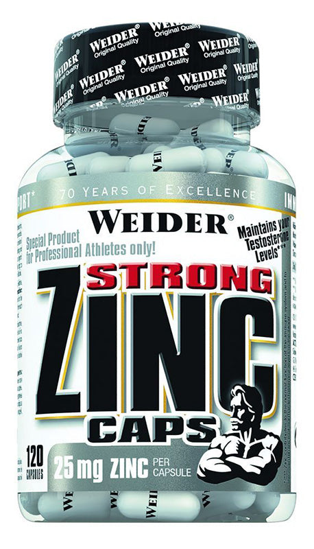 Weider Strong Zinc, 25mg - 120 caps - Default Title - Vitamins & Minerals at MySupplementShop by Weider