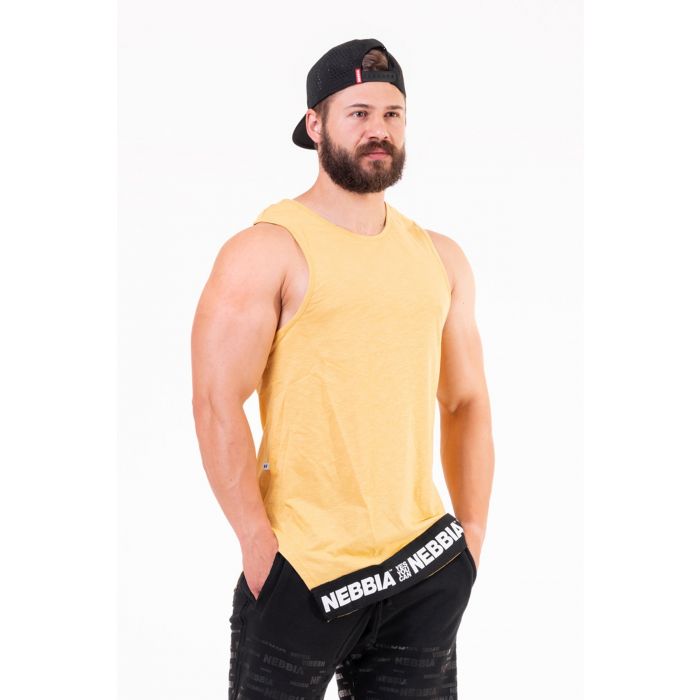 Nebbia Be Rebel!<br> Singlet 141 - Mustard - Medium - Tank Top at MySupplementShop by Nebbia