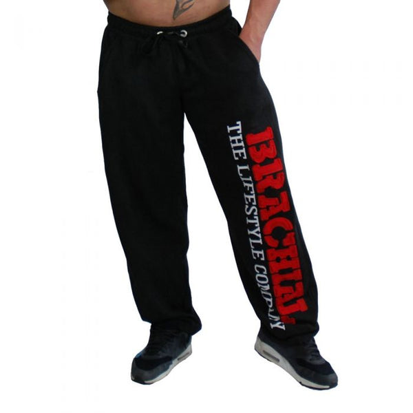 Brachial Tracksuit Trousers Gym - Black/Red - Small - Tracksuit Trousers at MySupplementShop by Brachial The Lifestyle Company