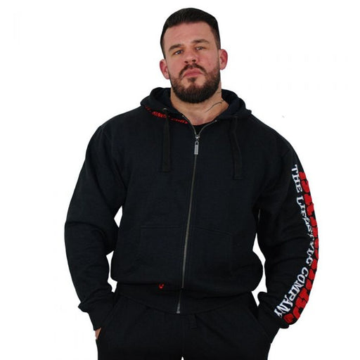 Brachial Zip Hoodie Gym - Black/Red - Small - Hoodie at MySupplementShop by Brachial The Lifestyle Company