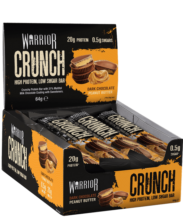 Warrior Crunch Bar 12 bars - Dark Chocolate Peanut Crunch - Nutrition Bars at MySupplementShop by Warrior Supplements