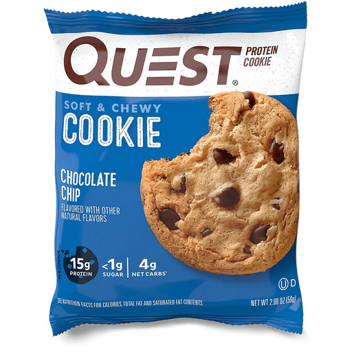 Quest Nutrition Cookie 12x59g Chocolate Chip - Health Foods at MySupplementShop by Quest Nutrition