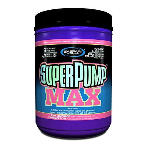 Gaspari Nutrition SuperPump Max 640g Pink Lemonade - Nitric Oxide Boosters at MySupplementShop by Gaspari Nutrition