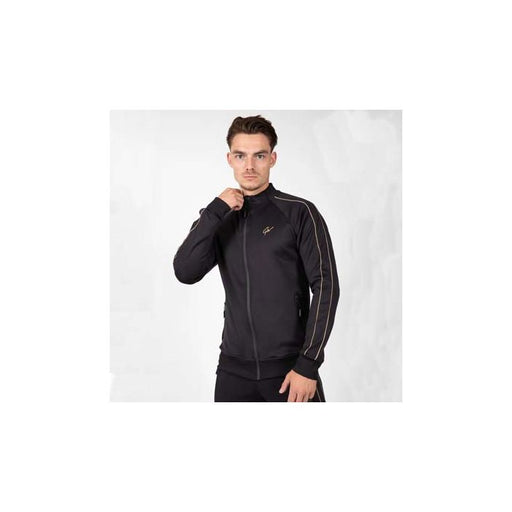 Gorilla Wear Wenden Track Jacket Black/ Gold - Small - Track Jacket at MySupplementShop by Gorilla Wear